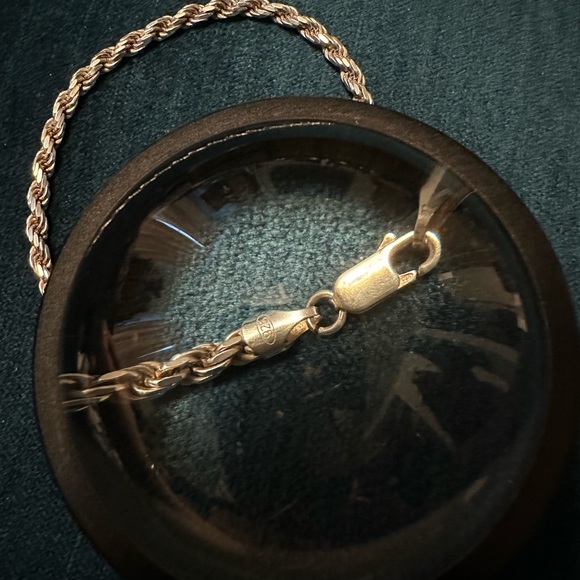 💥‼️CRAZY SALE‼️Sterling Silver Rope Chain Bracelet, 8 inches - Picture 2 of 4